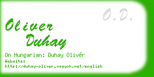 oliver duhay business card